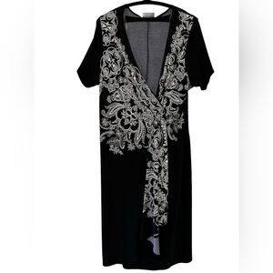 Avenue Faux Wrap Drape Front Dress 22/24